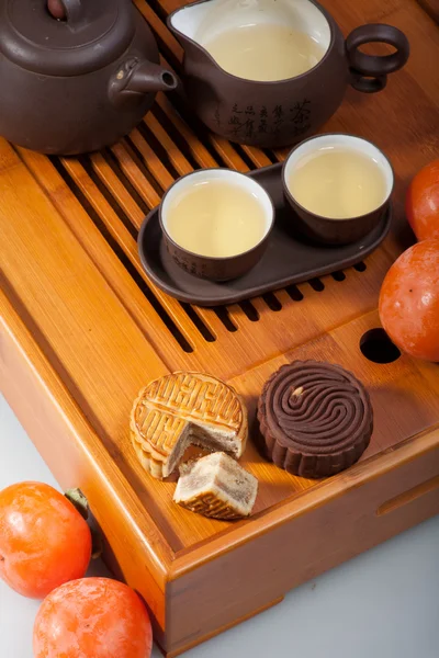 Moon cakes for the Chinese Mid-autumn festival — Stock Photo, Image