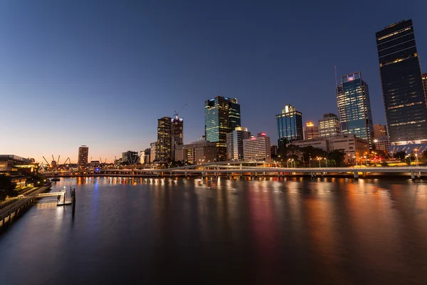 布里斯班城市夜景 — 图库照片