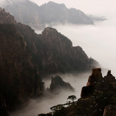 Çin huangshan peyzaj