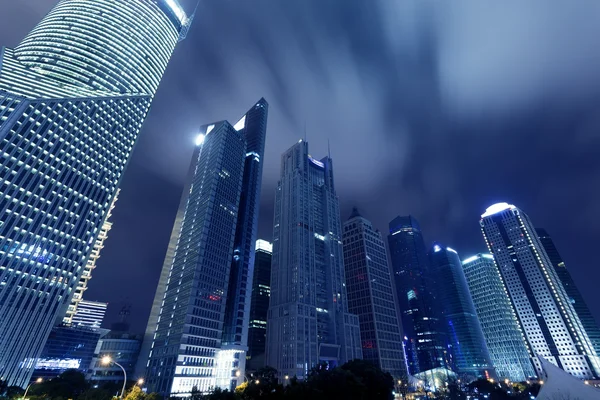 Shanghai pudong, stadens natt — Stockfoto