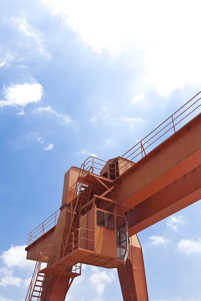 Yellow gantry crane — Stock Photo, Image