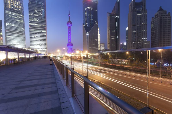 Shanghai Pudong night — Stock Photo, Image