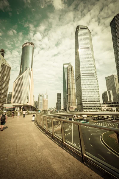 Xangai construção urbana, pudong — Fotografia de Stock