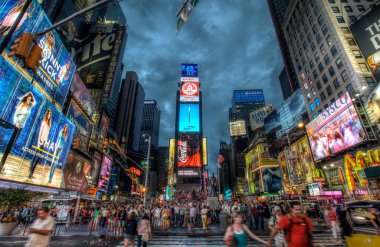 İyi geceler, manhattan, new york, ABD meşgul times Square'de