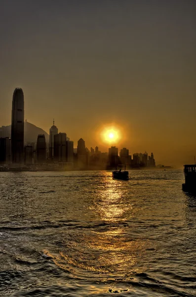 Puesta de sol de Hong Kong — Foto de Stock
