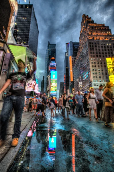 Packed Times Square, Manhattan, New York, USA — Stock Photo, Image