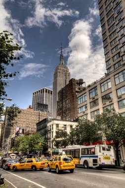 empire state Binası new york, ABD tarafından trafik