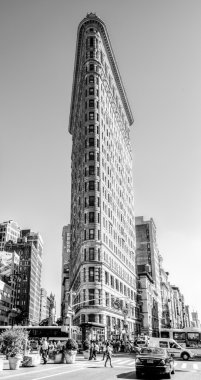 flatiron Binası, new york city, ABD. siyah ve beyaz