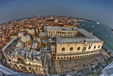 st marks bazilika Venedik, İtalya havadan görünümü