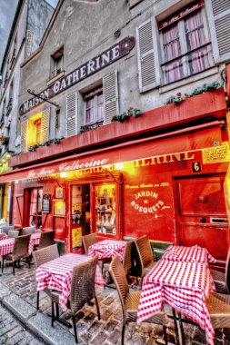 Cafe on Montmartre clipart