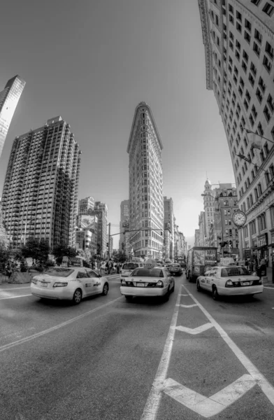 Flatiron building - manhattan, new york, Verenigde Staten. zwart-wit — Stockfoto