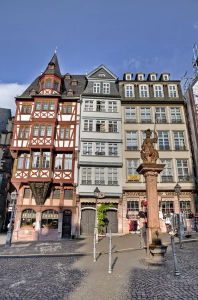 Römerberg platz in frankfurt am main, deutschland — Stockfoto