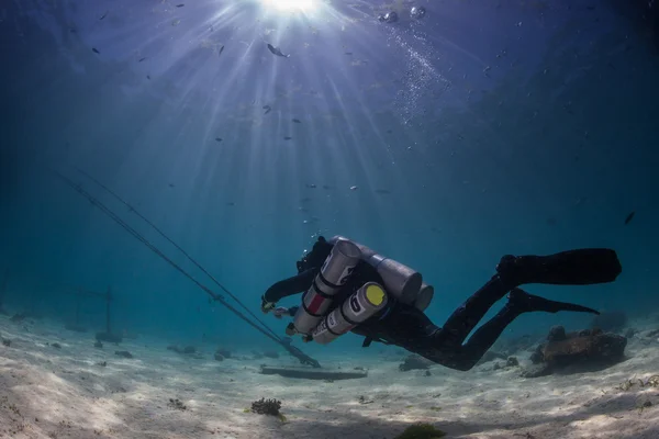 Technical diving skills — Stock Photo, Image