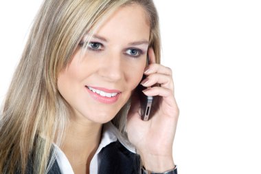 güzel kız cep telefon ederken