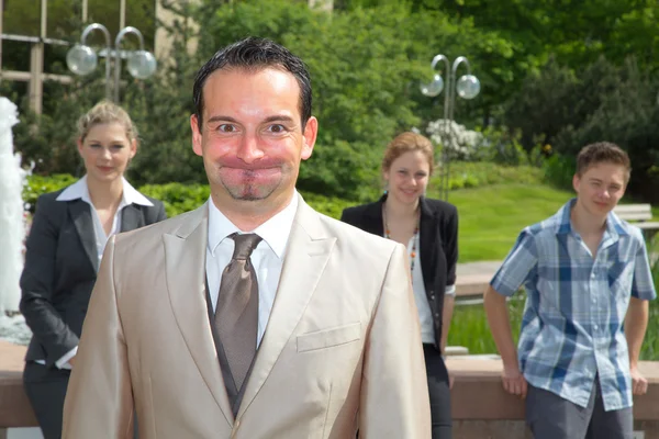 Group of businesspeople outdoor — Stock Photo, Image