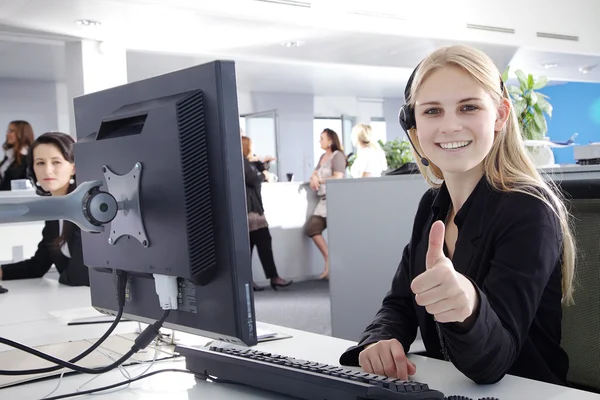 Callcenter agent vrouwen — Stockfoto