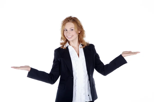 Businesswoman on a white background — Stock Photo, Image