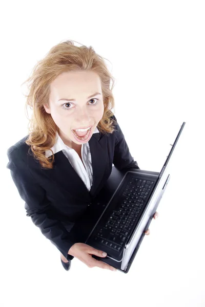 Businesswoman working on a laptop — Stock Photo, Image