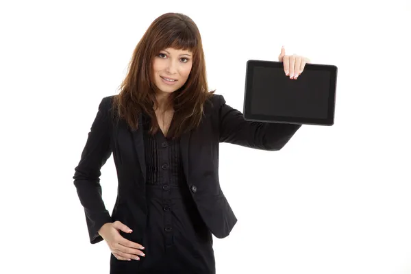 Businesswoman with iPod — Stock Photo, Image