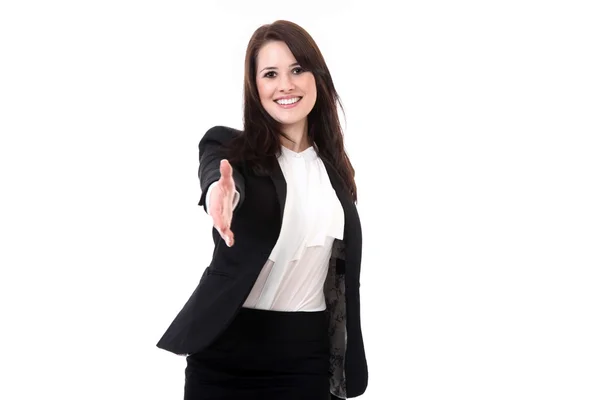 Businesswoman on white background — Stock Photo, Image