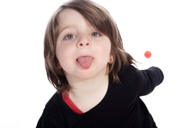 emme şeker ile küçük çocuk