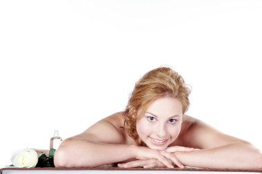 Kızıl saçlı kız Masaj tablo