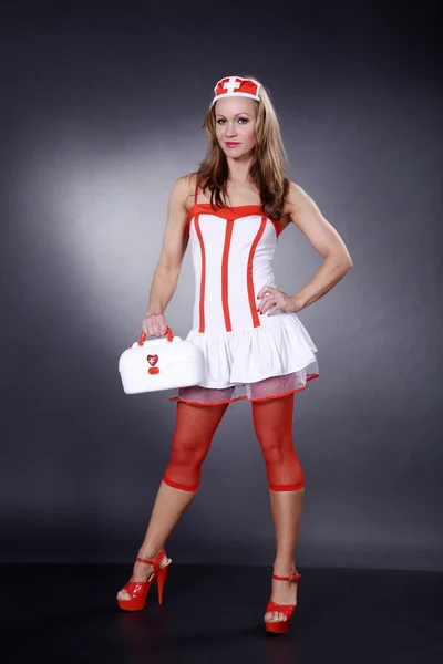 Blonde nurse girl — Stock Photo, Image