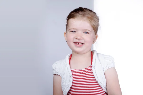 The little girl on a white background — Stock Photo, Image