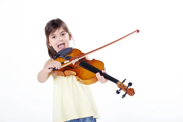 Menina tocando violino — Fotografia de Stock