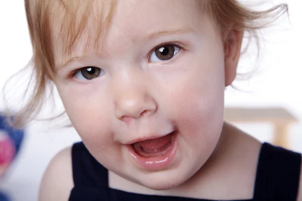 Face of a little blonde girl — Stock Photo, Image