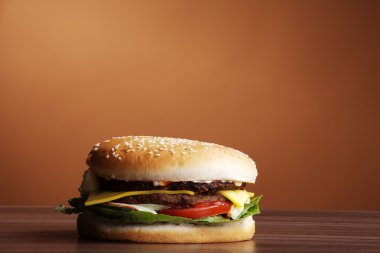 Hamburger ahşap tablo