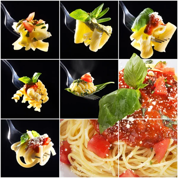 A collage of pasta — Stock Photo, Image