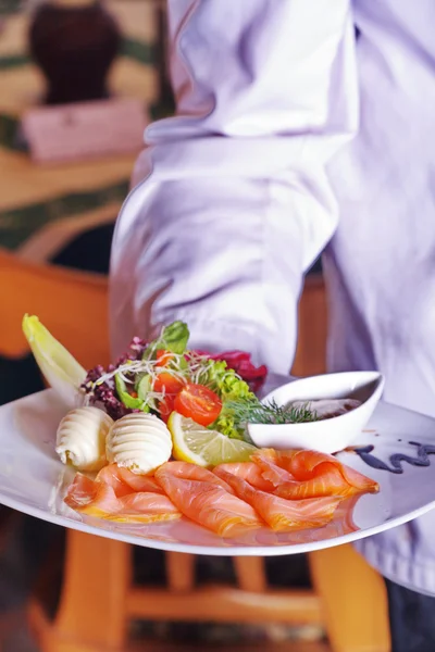 Salmon with vegetables — Stock Photo, Image