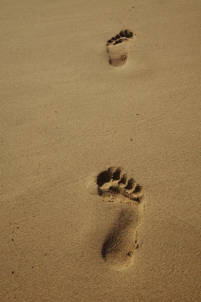 Urme de pași în nisip — Fotografie, imagine de stoc