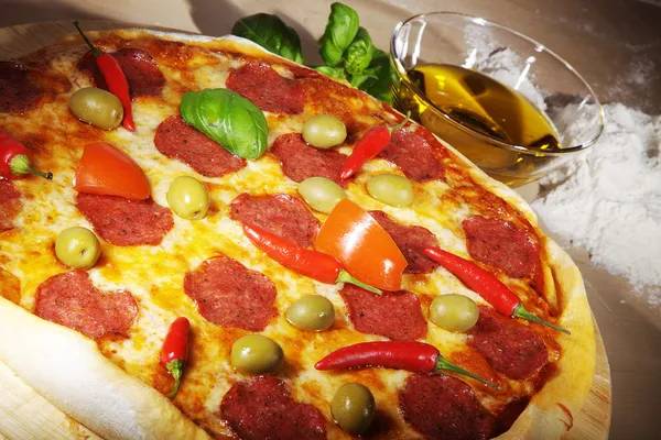 番茄披萨 — 图库照片