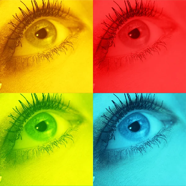 Sfondo di occhi multicolori — Foto Stock