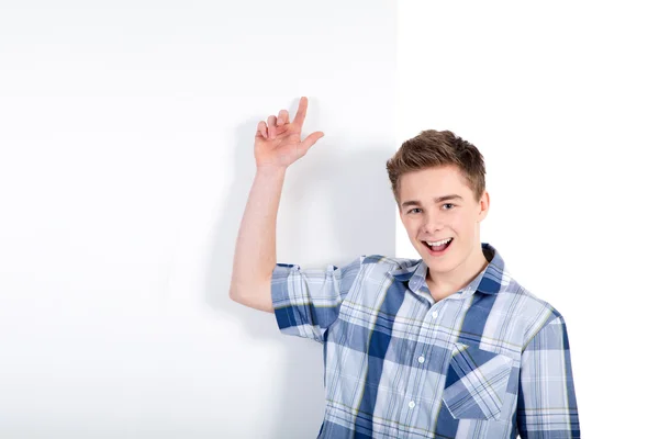 Young guy with an idea — Stock Photo, Image