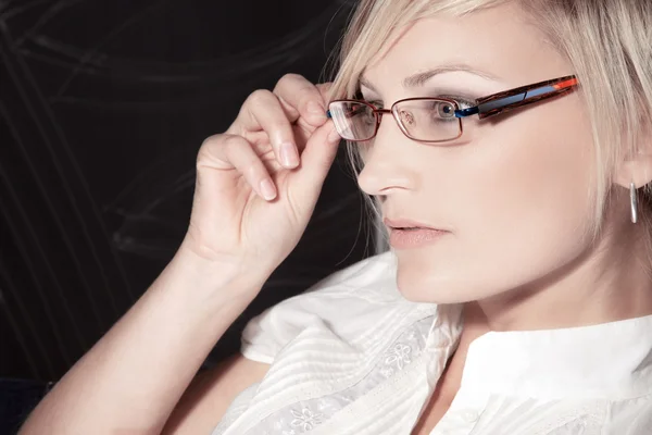 Woman in glasses — Stock Photo, Image