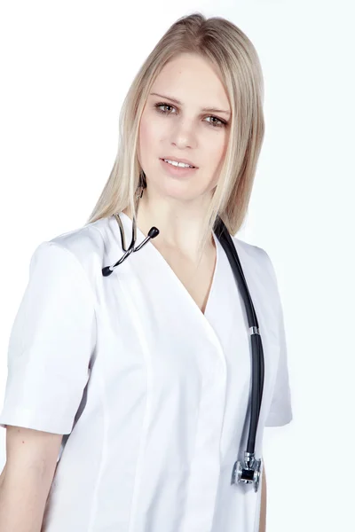Médico sonriente mujer — Foto de Stock
