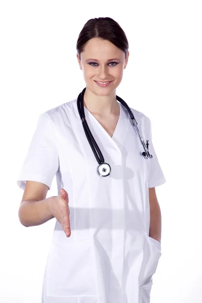 Médico sonriente mujer — Foto de Stock