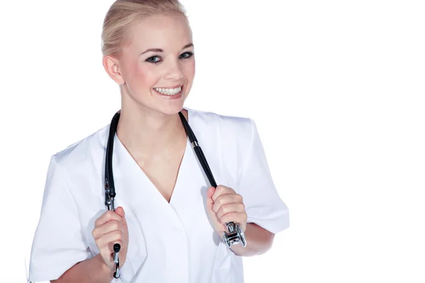 Smiling medical doctor woman — Stock Photo, Image