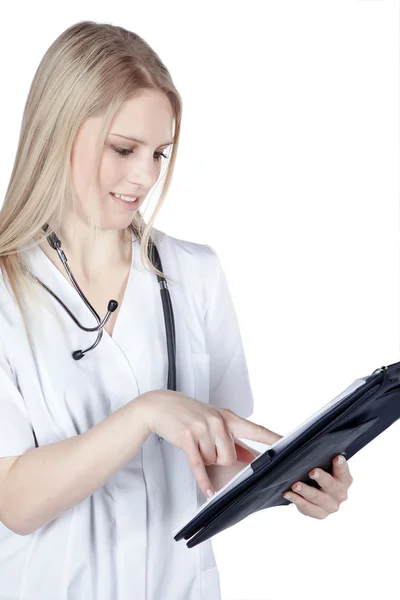 Smiling medical doctor woman — Stock Photo, Image