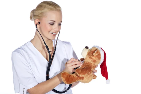 Médico sonriente mujer — Foto de Stock