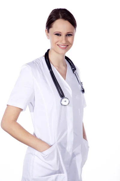 Médico sonriente mujer — Foto de Stock