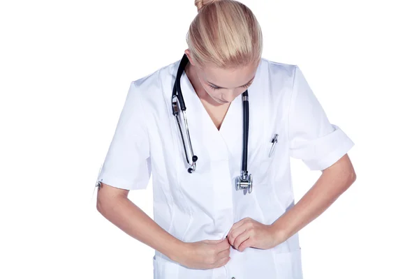 Médico sonriente mujer — Foto de Stock