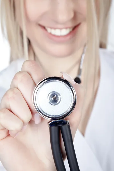 Smiling medical doctor woman — Stock Photo, Image