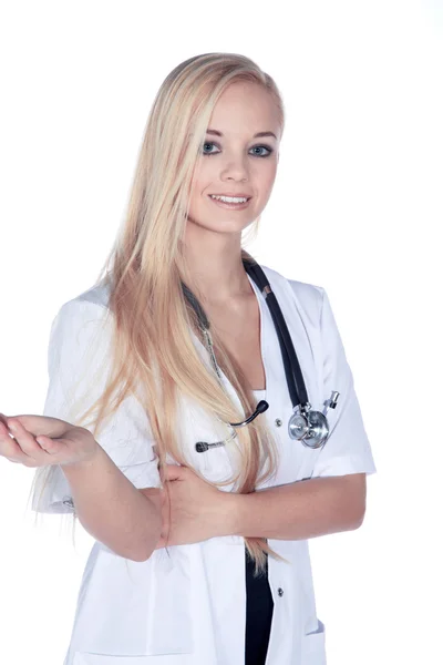 Médico sonriente mujer — Foto de Stock