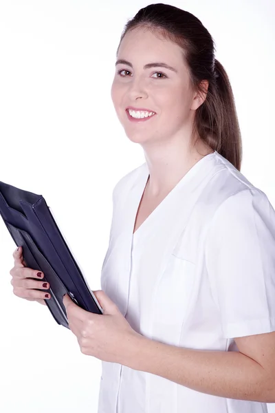 Médico sonriente mujer — Foto de Stock