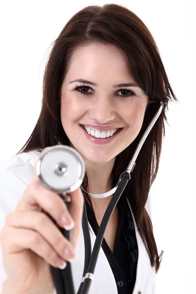 Médico sonriente mujer — Foto de Stock