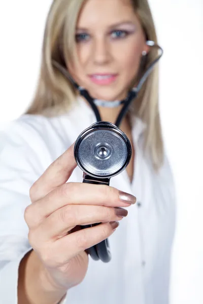 Smiling medical doctor woman — Stock Photo, Image